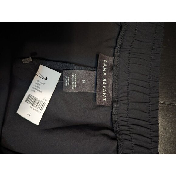 Lane Bryant Wide Leg On The Go Mid Rise Draped Trouser Pants Black Size … - Picture 7 of 12